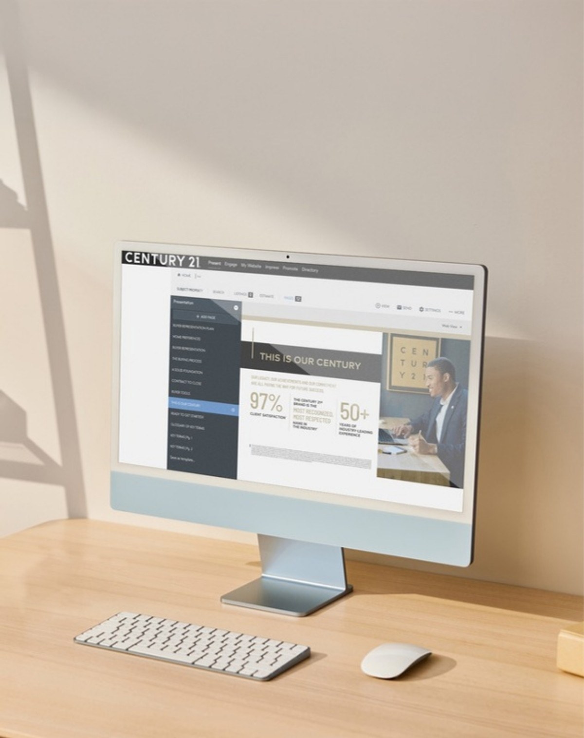 CENTURY 21 agent technology on a desktop computer